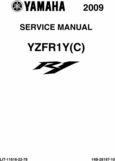 Product picture 2009 YZFR1 R1